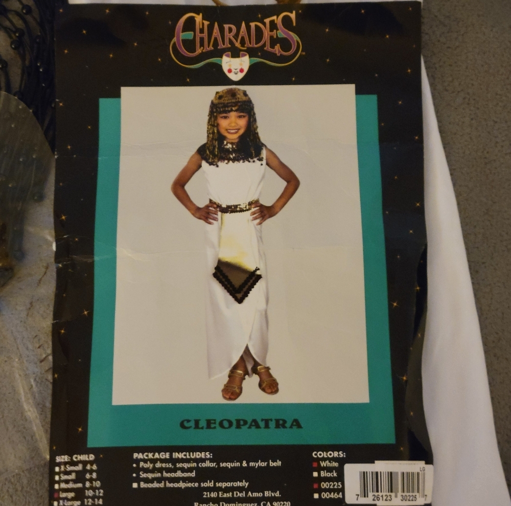 CHILD SIZE Cleopatra 5 pc Halloween Costume Large 10-12